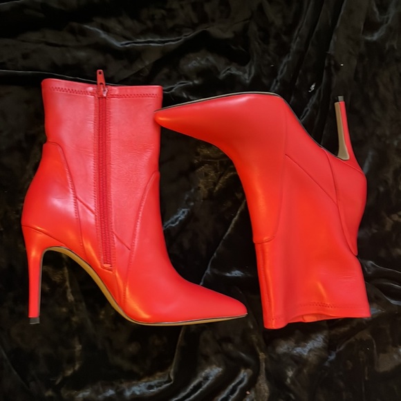 Charles David red leather booties - Picture 4 of 9